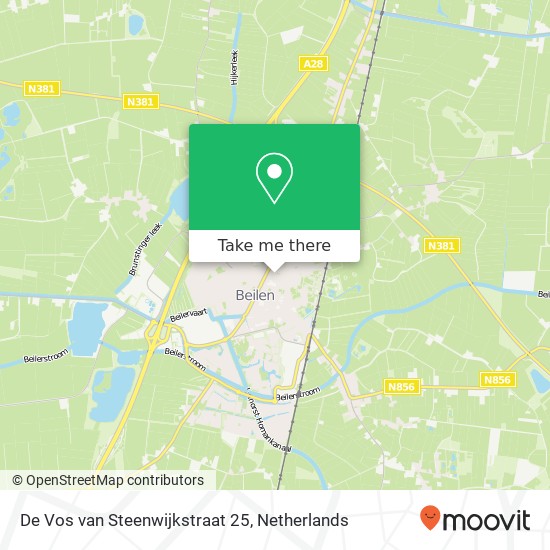 De Vos van Steenwijkstraat 25, 9411 LC Beilen kaart