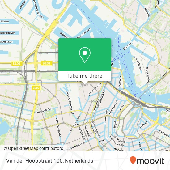 Van der Hoopstraat 100, 1051 VM Amsterdam kaart