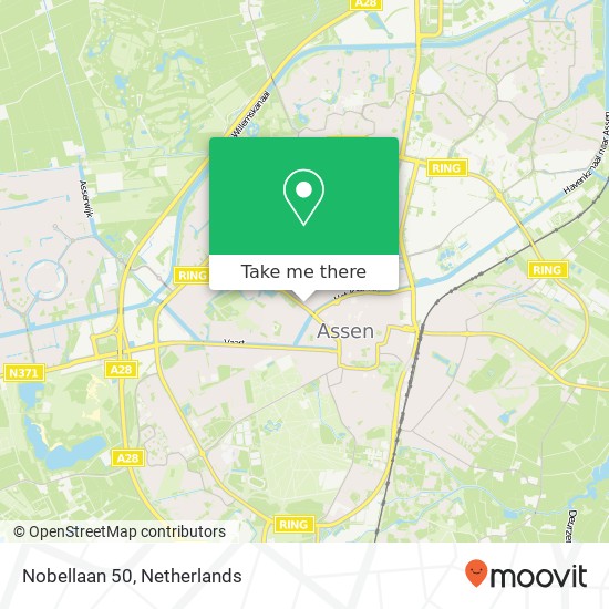 Nobellaan 50, 9402 BR Assen kaart