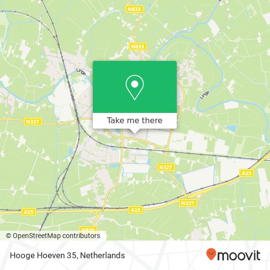 Hooge Hoeven 35, 4191 MH Geldermalsen kaart