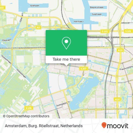 Amsterdam, Burg. Röellstraat kaart