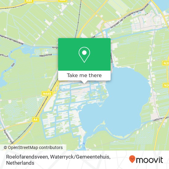 Roelofarendsveen, Waterryck / Gemeentehuis kaart