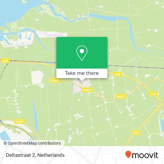 Deltastraat 2, Deltastraat 2, 4456 BB Lewedorp, Nederland kaart