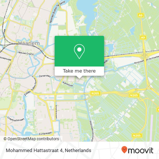 Mohammed Hattastraat 4, 2033 CJ Haarlem kaart