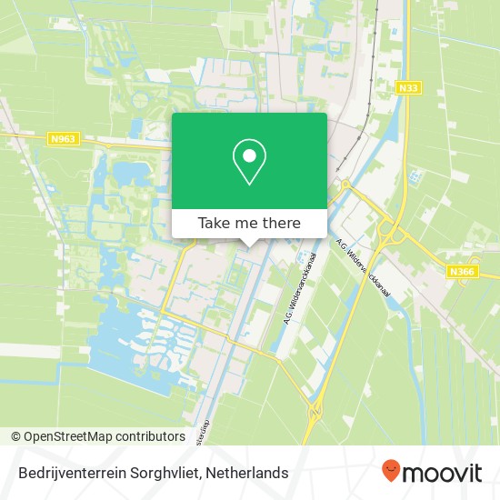 Bedrijventerrein Sorghvliet kaart