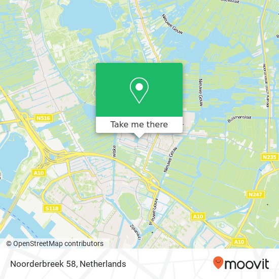 Noorderbreek 58, Noorderbreek 58, 1121 KH Landsmeer, Nederland kaart