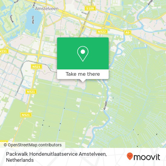 Packwalk Hondenuitlaatservice Amstelveen, Valreep 32 kaart