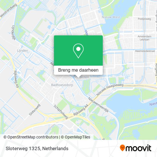 Sloterweg 1325 kaart