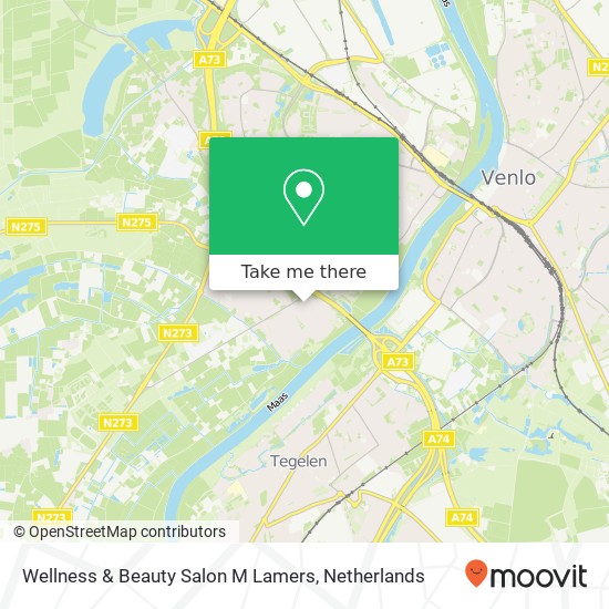 Wellness & Beauty Salon M Lamers, Tacituslaan 6 kaart