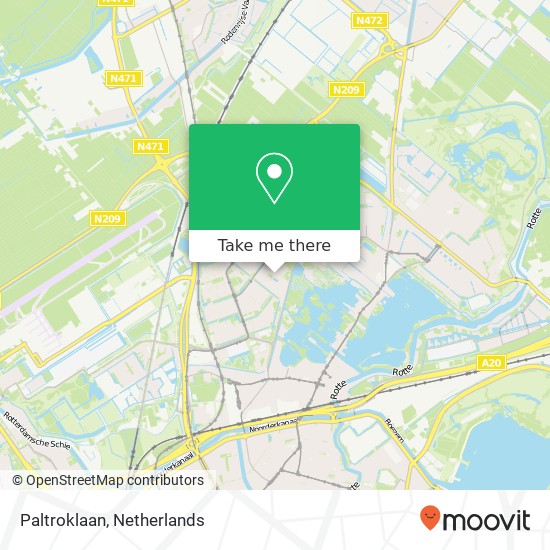 Paltroklaan, Paltroklaan, Rotterdam, Nederland kaart