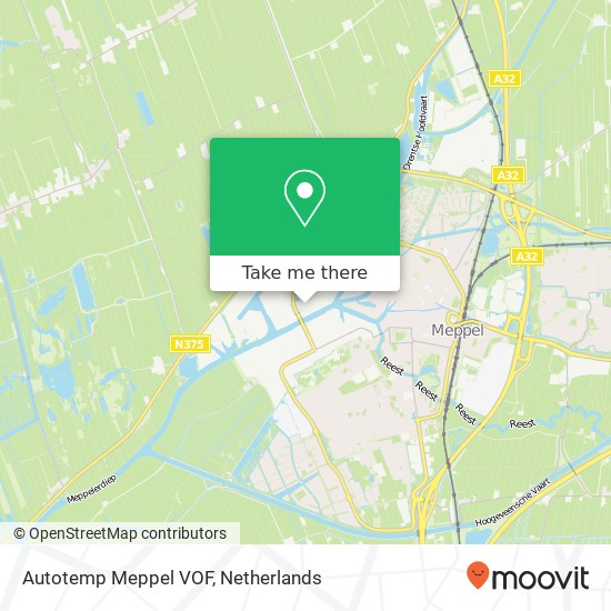 Autotemp Meppel VOF, Pieter Mastebroekweg 2 kaart