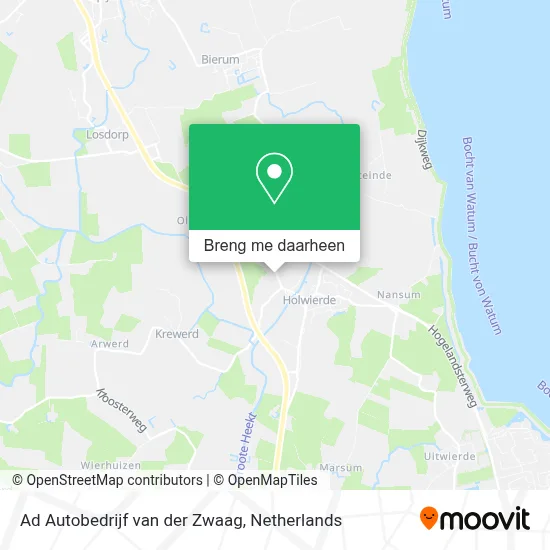 Ad Autobedrijf van der Zwaag kaart