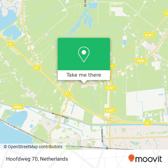 Hoofdweg 70, Hoofdweg 70, 9615 AD Kolham, Nederland kaart