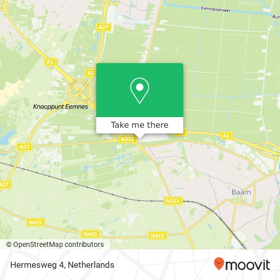 Hermesweg 4, Hermesweg 4, 3741 GP Baarn, Nederland kaart