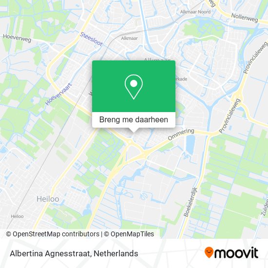 Albertina Agnesstraat kaart