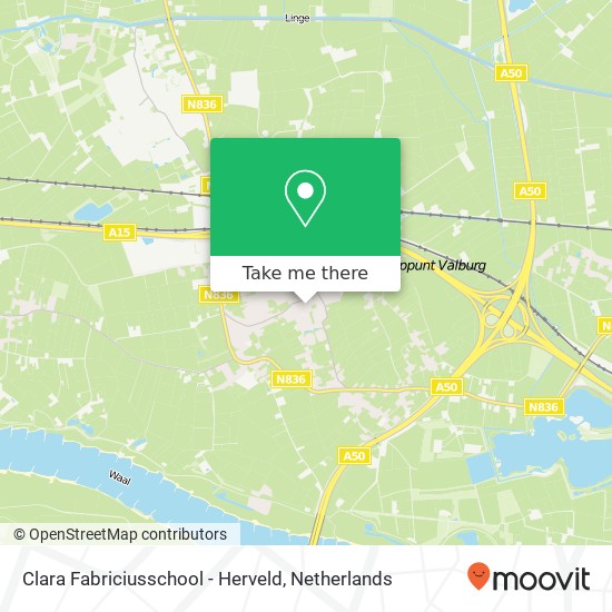 Clara Fabriciusschool - Herveld, De Hoge Hof 8 kaart