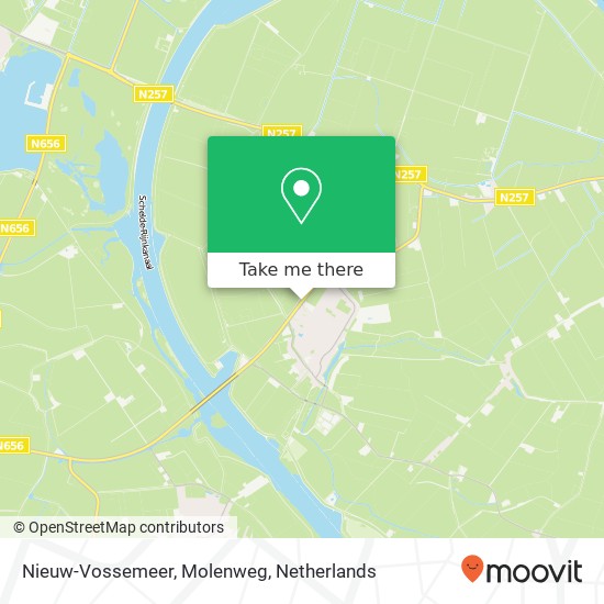 Nieuw-Vossemeer, Molenweg kaart