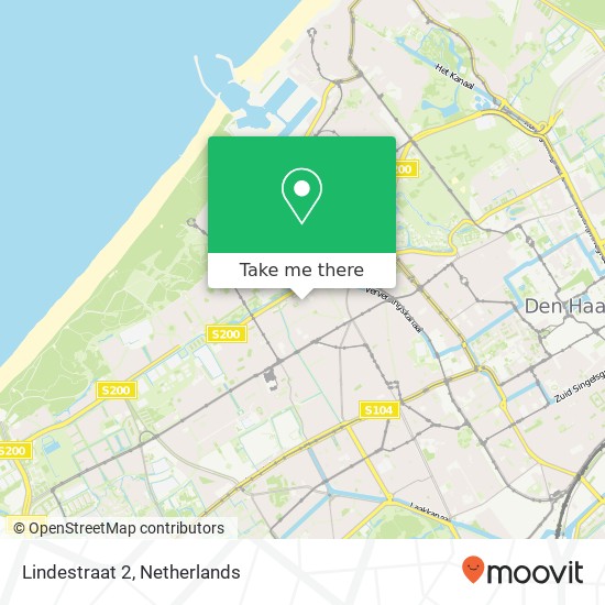 Lindestraat 2, 2565 HL Den Haag kaart