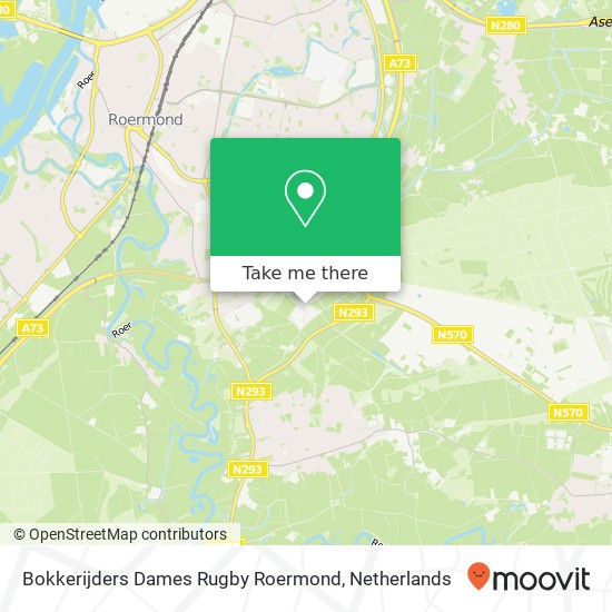 Bokkerijders Dames Rugby Roermond, Oude Keulsebaan 180 kaart