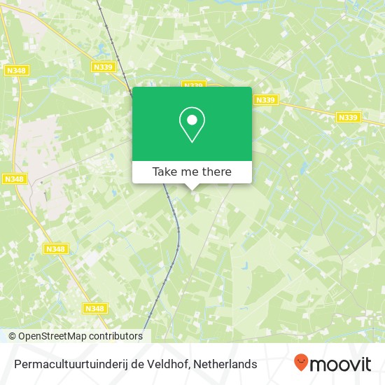Permacultuurtuinderij de Veldhof, Veldhofstraat kaart