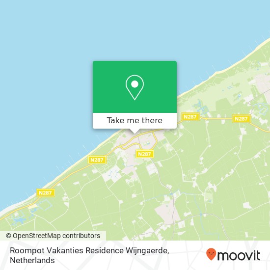 Roompot Vakanties Residence Wijngaerde, Wijngaardstraat 14 kaart