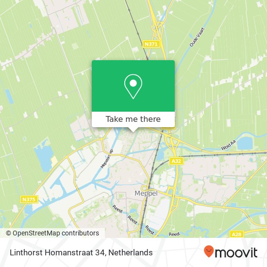 Linthorst Homanstraat 34, 7942 GH Meppel kaart