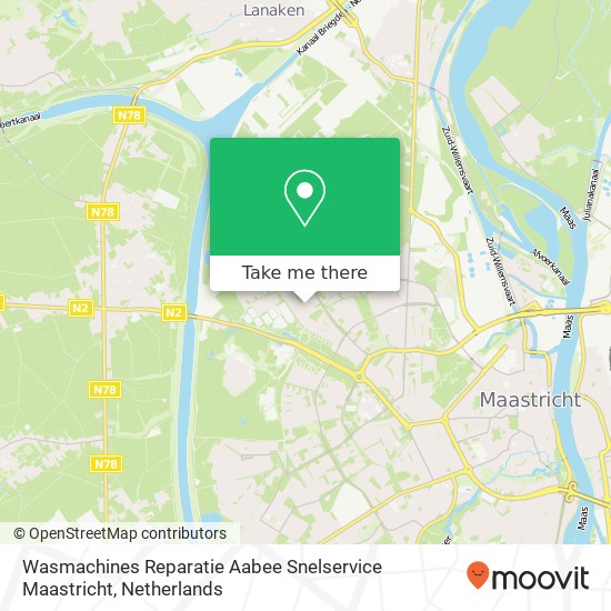 Wasmachines Reparatie Aabee Snelservice Maastricht, Elruwe 14 kaart