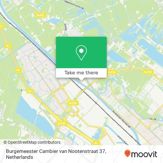 Burgemeester Cambier van Nootenstraat 37, 3604 AJ Maarssen kaart