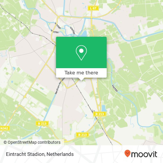 Eintracht Stadion, Heideweg 18 48529 Nordhorn kaart