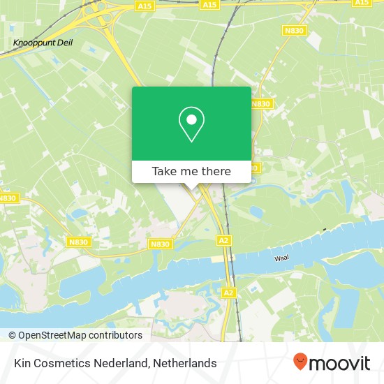 Kin Cosmetics Nederland, Koeweistraat 5 kaart