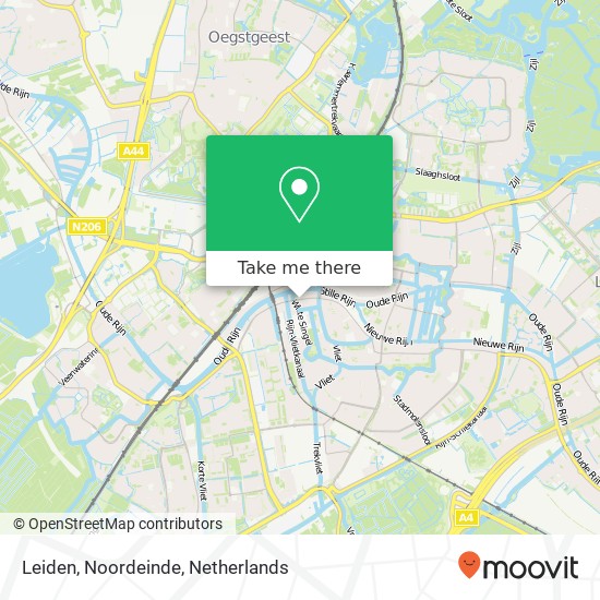 Leiden, Noordeinde kaart