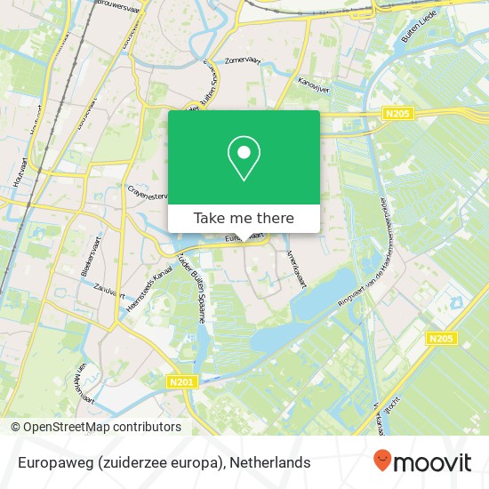 Europaweg (zuiderzee europa), 2036 Haarlem kaart