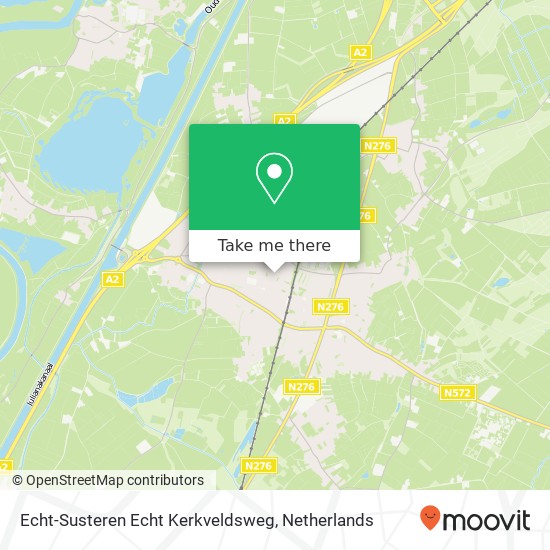 Echt-Susteren Echt Kerkveldsweg kaart