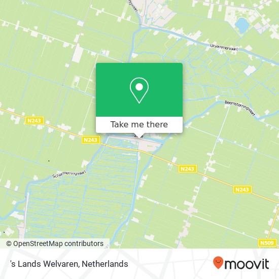 's Lands Welvaren kaart
