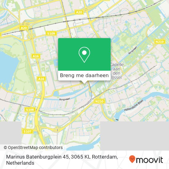 Marinus Batenburgplein 45, 3065 KL Rotterdam kaart