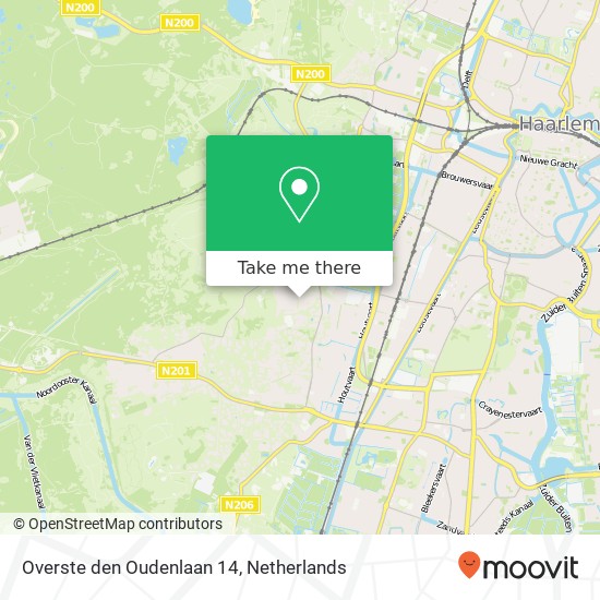 Overste den Oudenlaan 14, 2111 WE Aerdenhout kaart