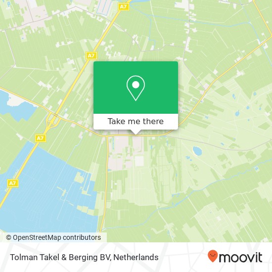 Tolman Takel & Berging BV, Hoofdstraat 110 kaart