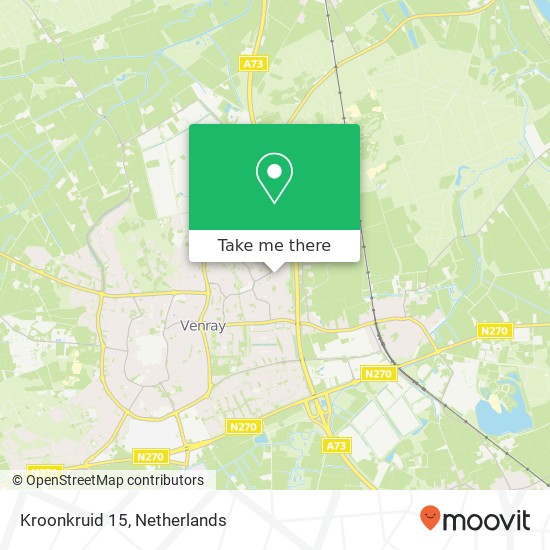 Kroonkruid 15, 5803 JG Venray kaart