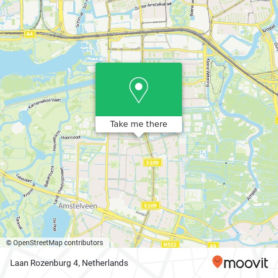 Laan Rozenburg 4, 1181 ER Amstelveen kaart