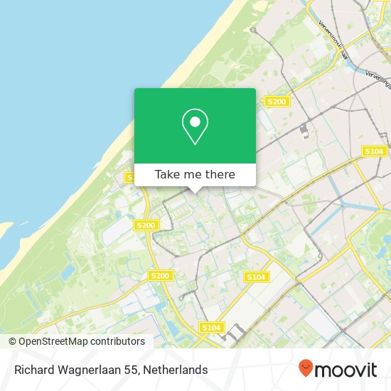 Richard Wagnerlaan 55, 2555 WV Den Haag kaart