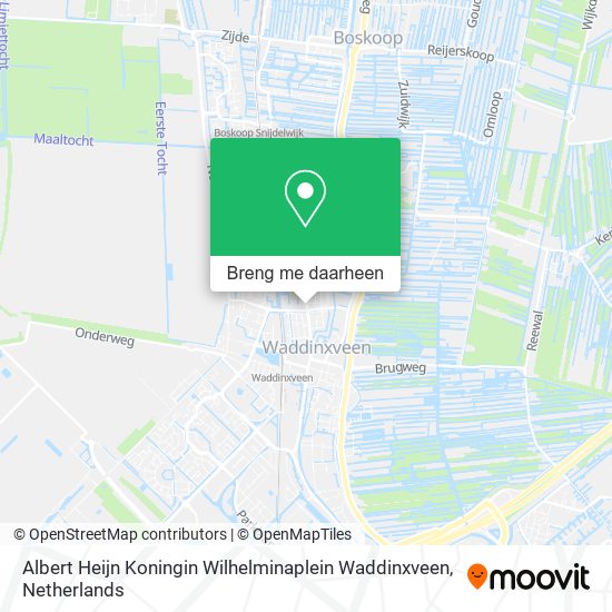 Albert Heijn Koningin Wilhelminaplein Waddinxveen kaart