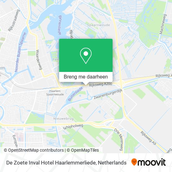 De Zoete Inval Hotel Haarlemmerliede kaart