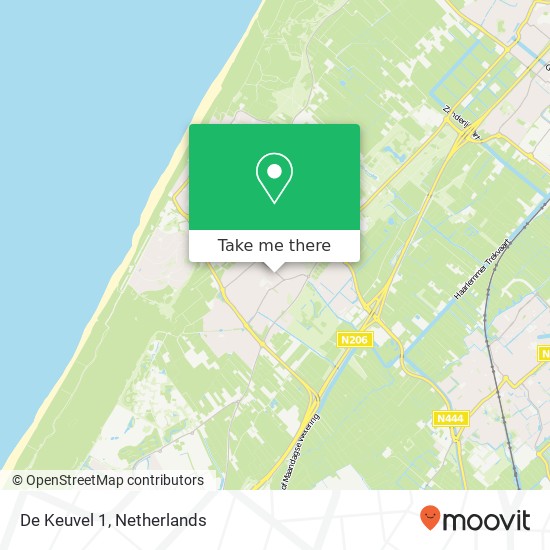 De Keuvel 1, De Keuvel 1, 2201 MB Noordwijk, Nederland kaart