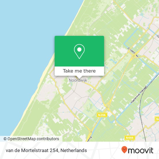 van de Mortelstraat 254, van de Mortelstraat 254, 2203 JM Noordwijk, Nederland kaart