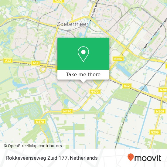 Rokkeveenseweg Zuid 177, 2718 EN Zoetermeer kaart