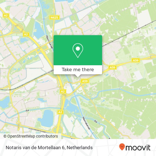 Notaris van de Mortellaan 6, 5242 AH Rosmalen kaart