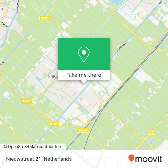 Nieuwstraat 21, 2152 BE Nieuw-Vennep kaart