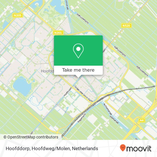 Hoofddorp, Hoofdweg/Molen kaart