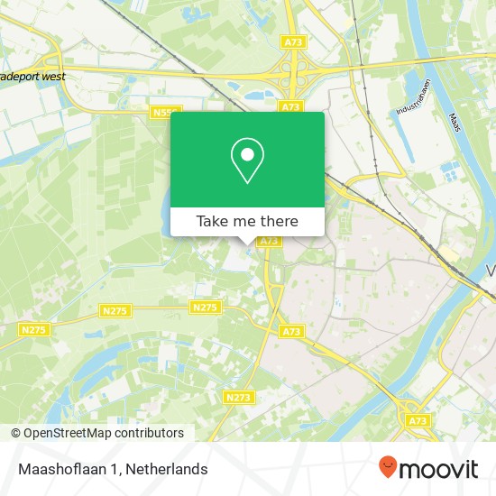 Maashoflaan 1, 5927 PV Venlo kaart