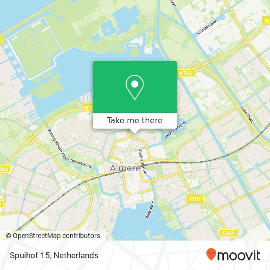 Spuihof 15, 1316 EE Almere-Stad kaart